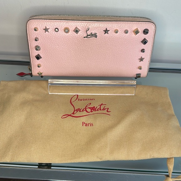 Christian Louboutin Handbags - Christian Louboutin Baby Pink Zip Around Long Wallet, with Dustbag